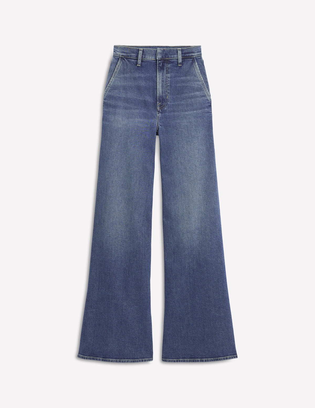 High Rise Clean Wide Jeans-Mid Vintage