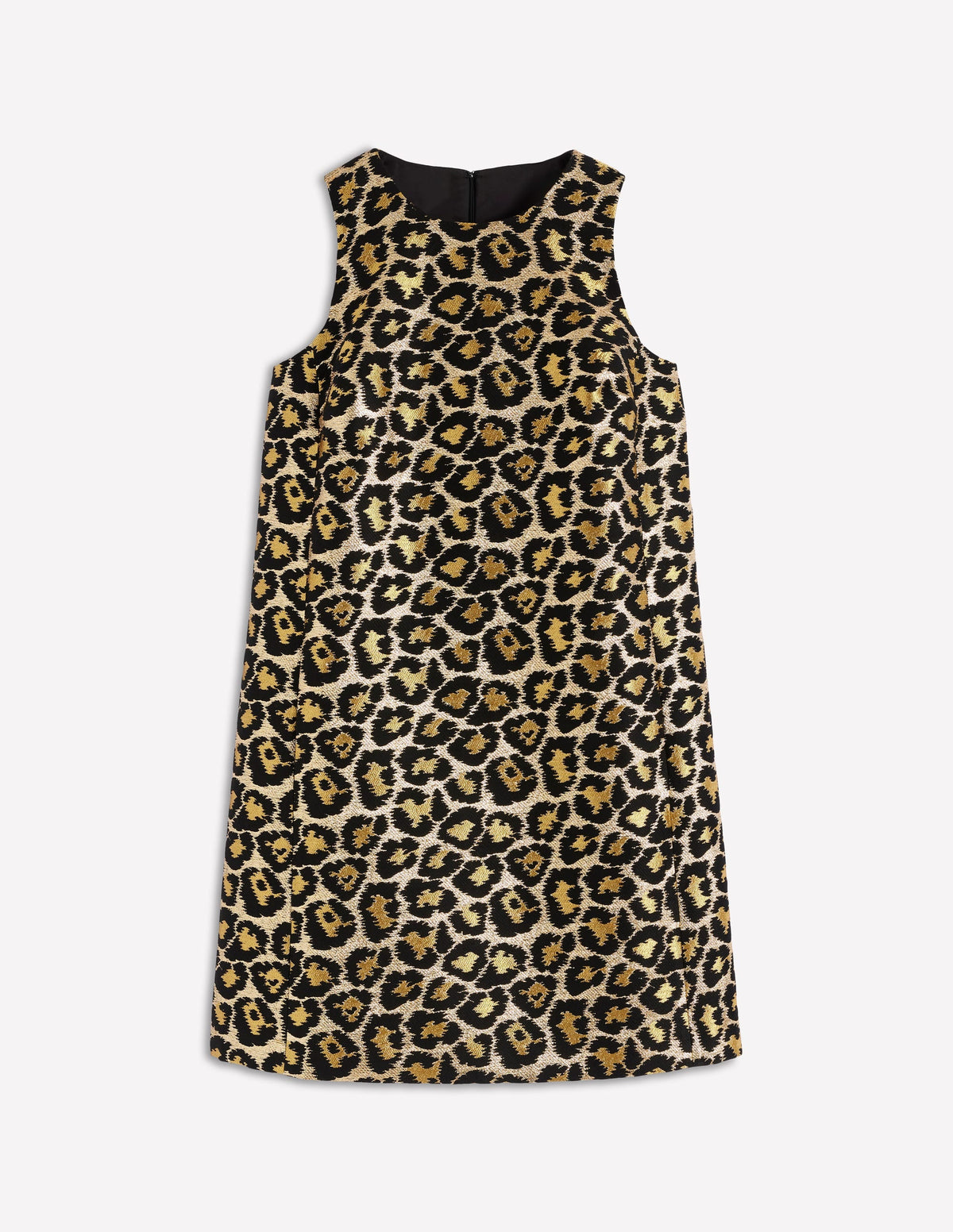 Metallic Leopard Shift Dress-Metallic Leopard