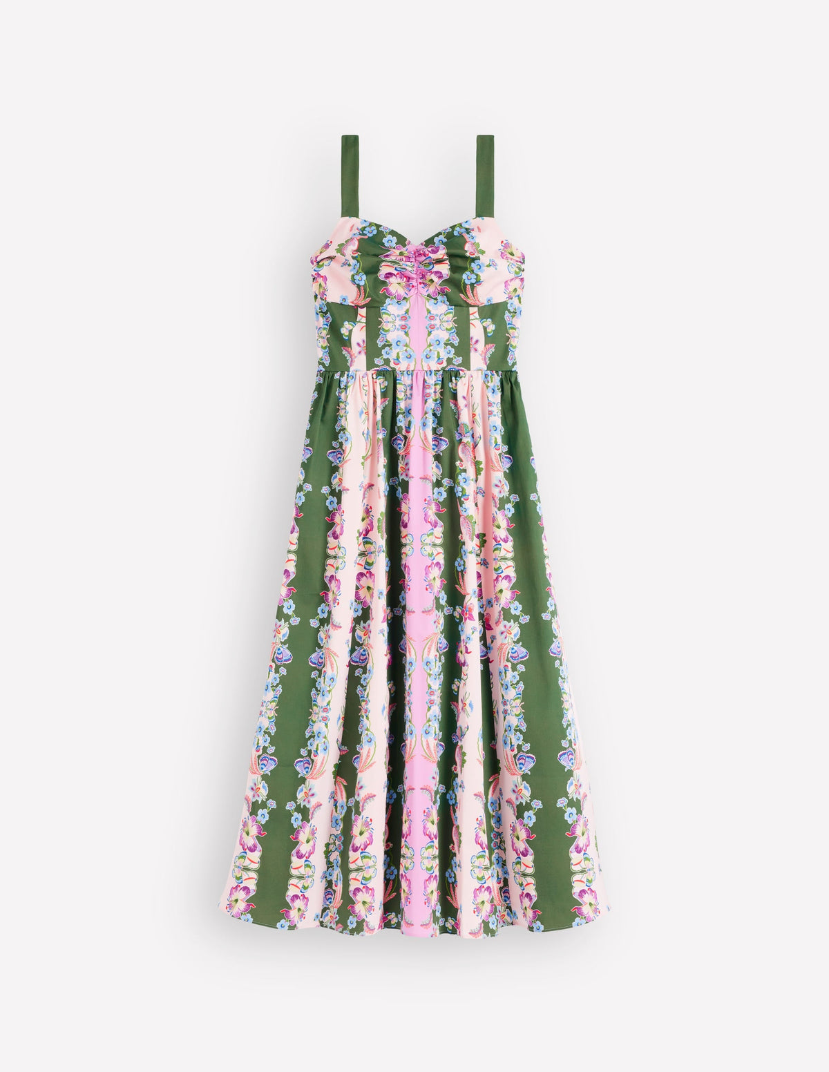Fit and Flare Midi Dress-Orchid Canopy Stripe