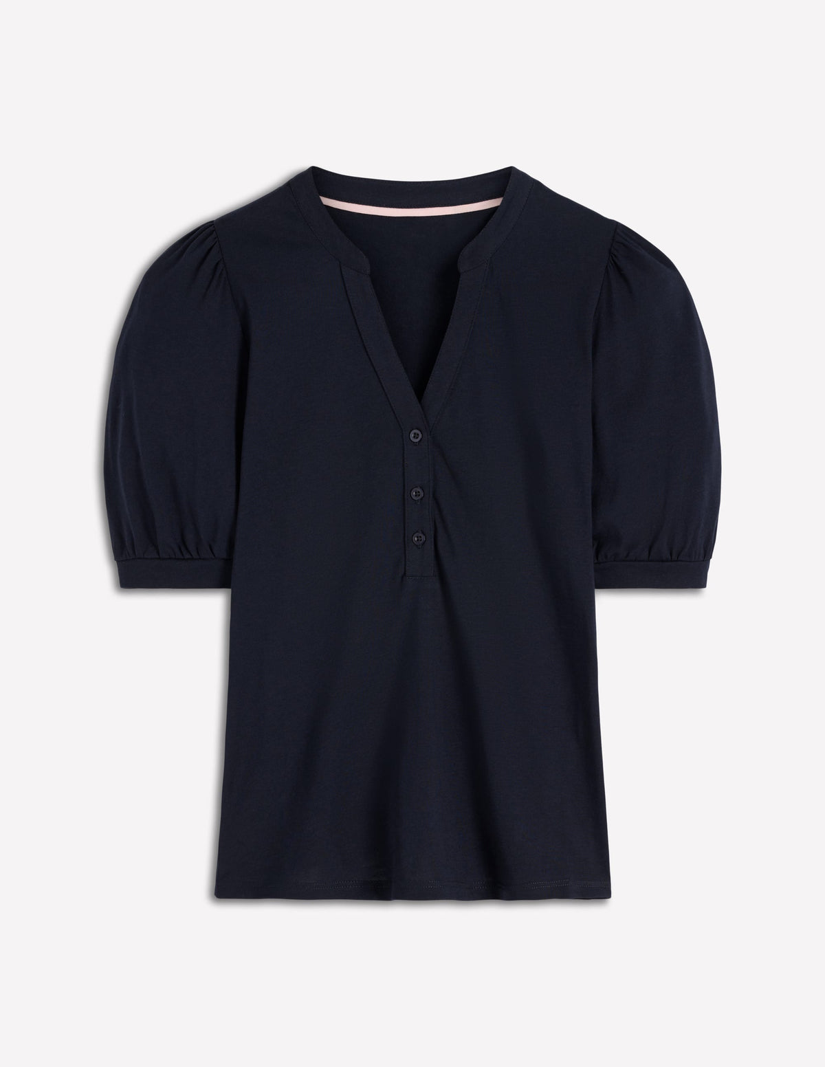Supersoft Short Sleeve Henley-Navy