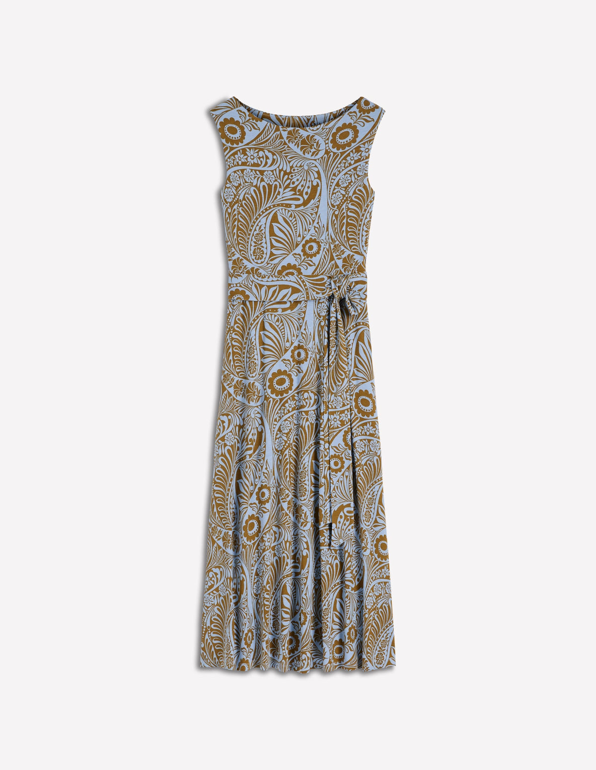 Tamsin Jersey Midi Dress-Blue, Enchanted Paisley