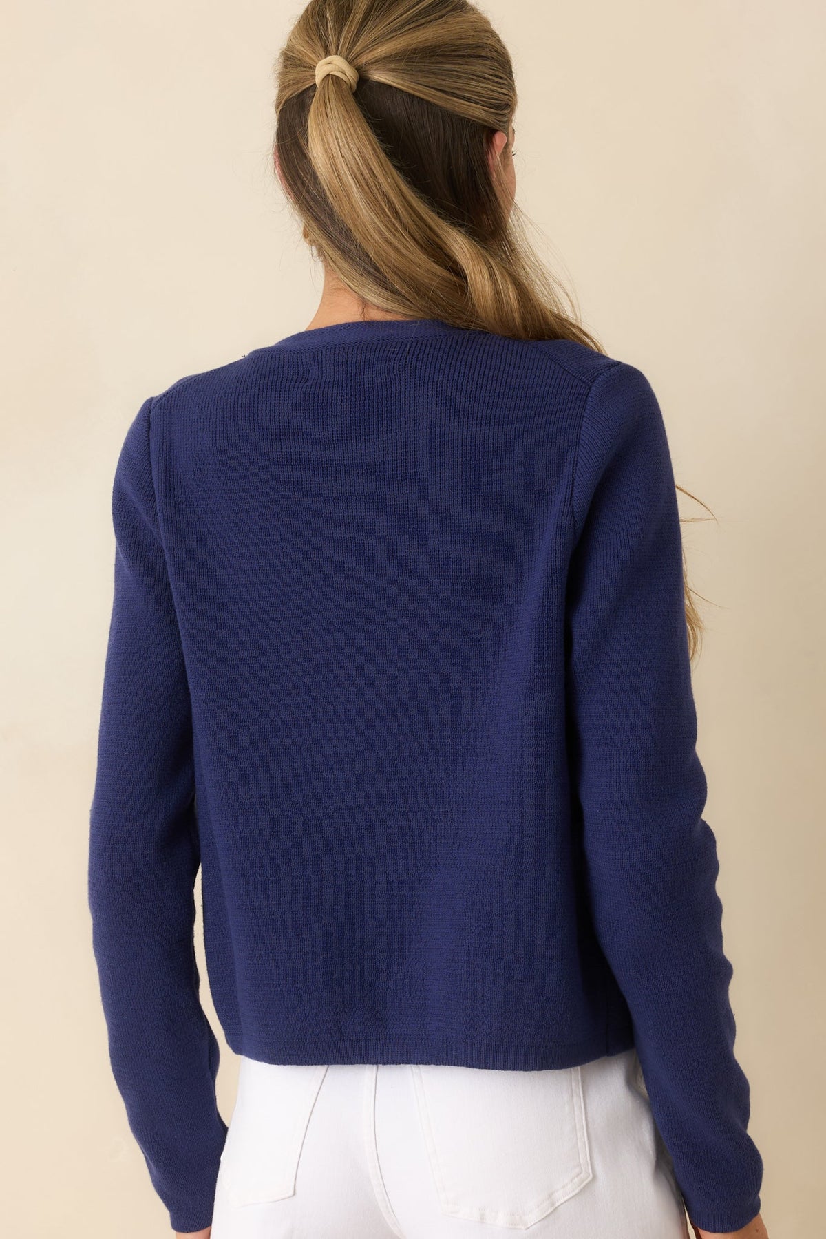 Prosperina Kennedy Navy Cotton Cardigan