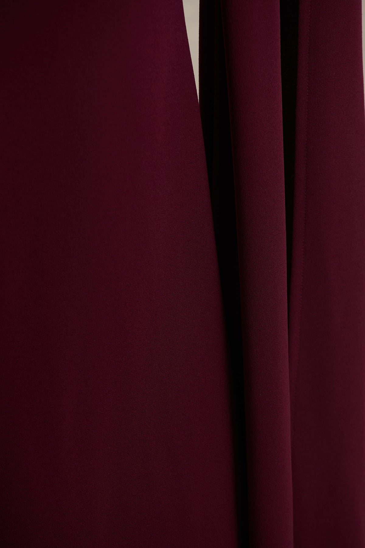Esme | Burgundy Square-Neck Maxi Dress With Cape Sleeves