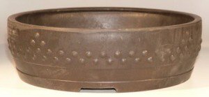 Brown Mica Bonsai Pot - Round- 14.0 x 3.75 OD-11 7/8 x 3.0 ID