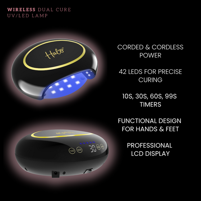 Halo LED Advanced Lamp - Black & Gold (Wired)