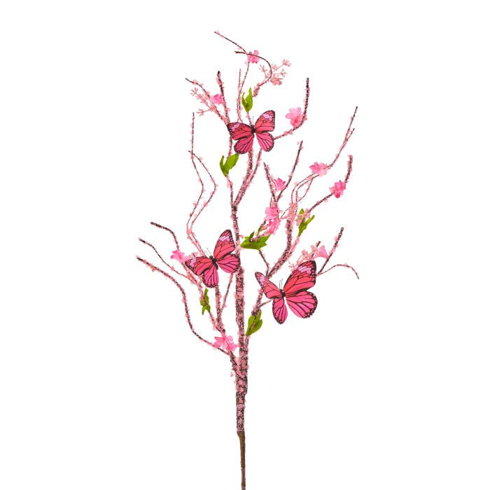 Hot Pink Blossom Butterfly Spray