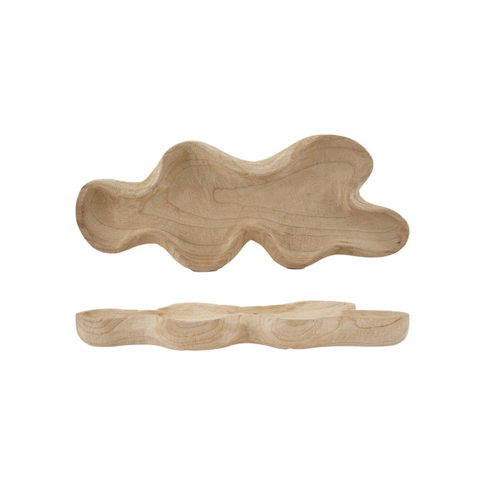Paulownia Wood Organic Shaped Tray
