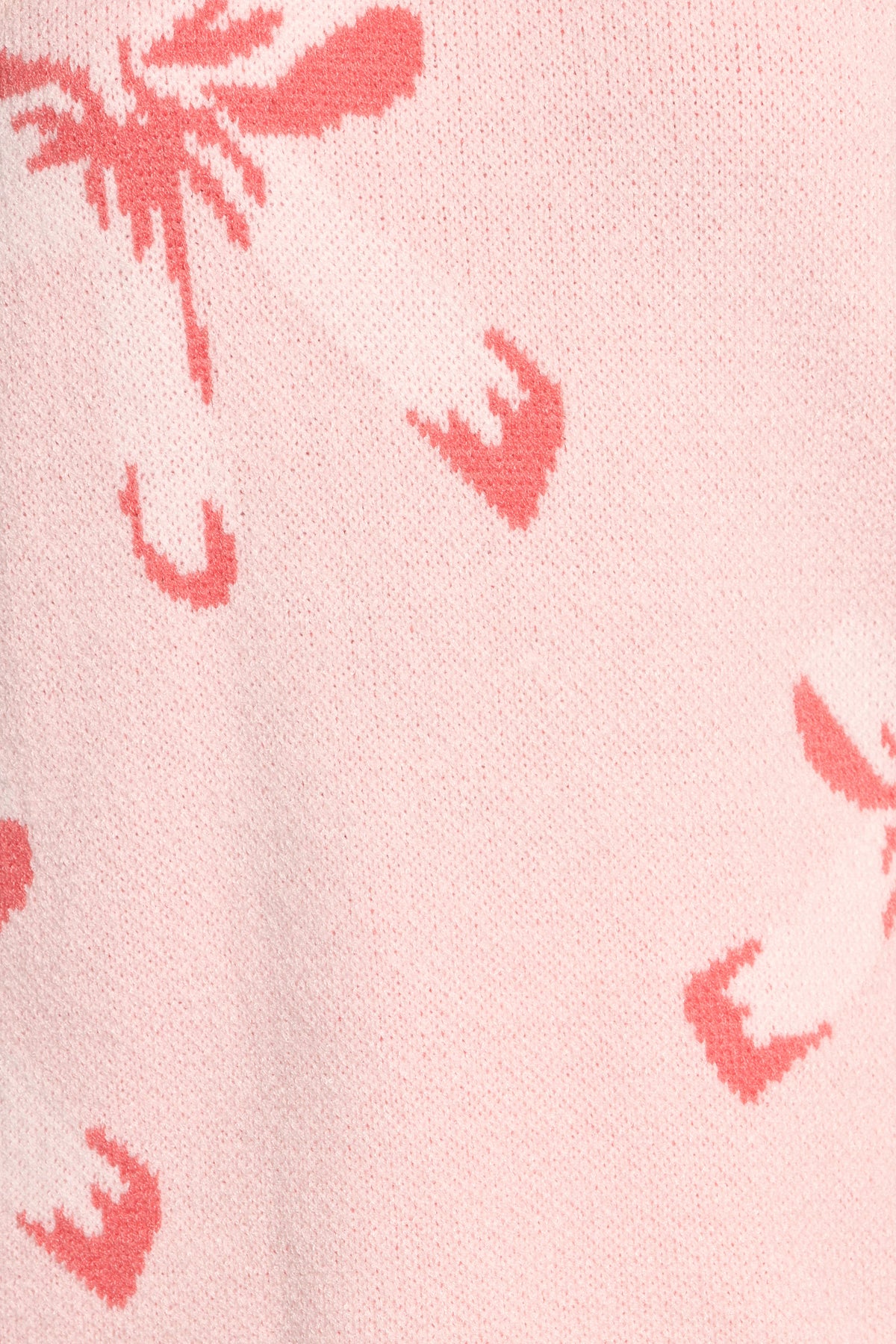 Carrington Bow Print Knit Sweater - Pink