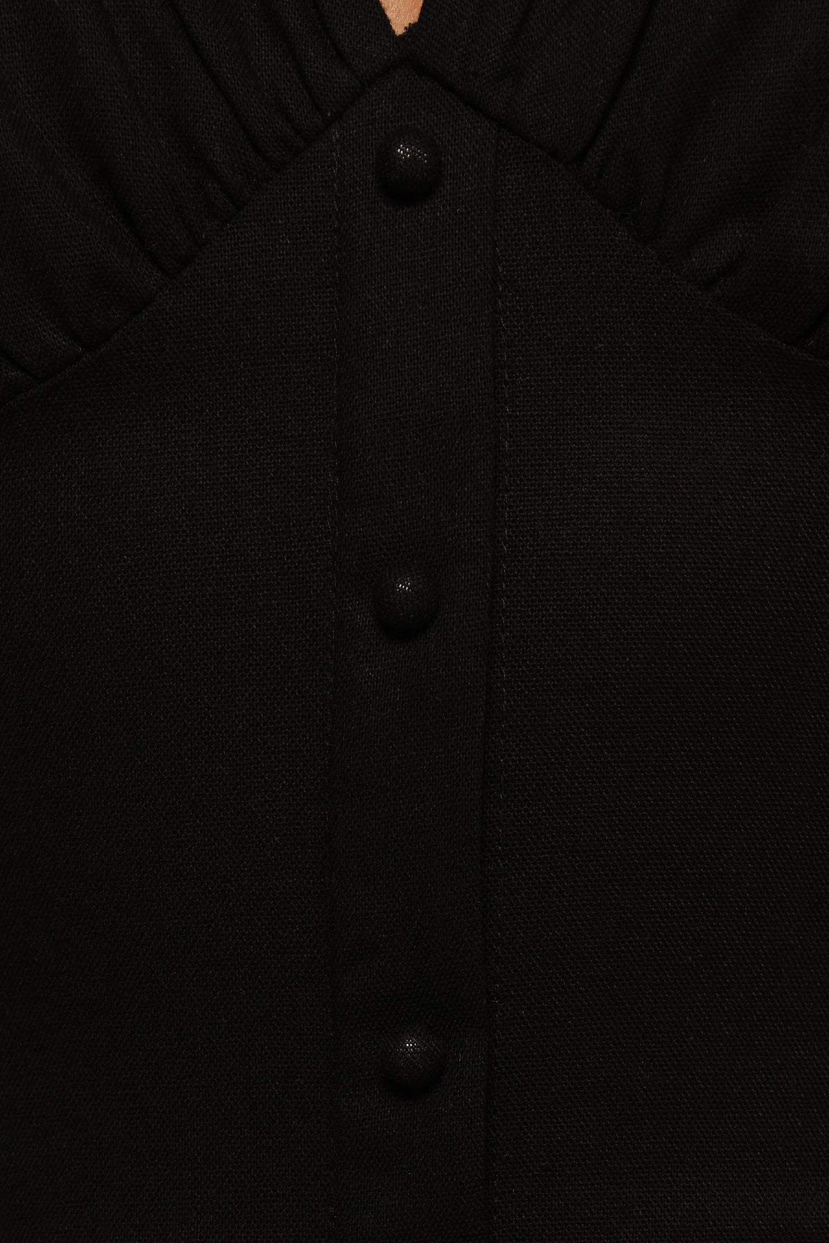 Barbara Midi Button Down Dress - Black