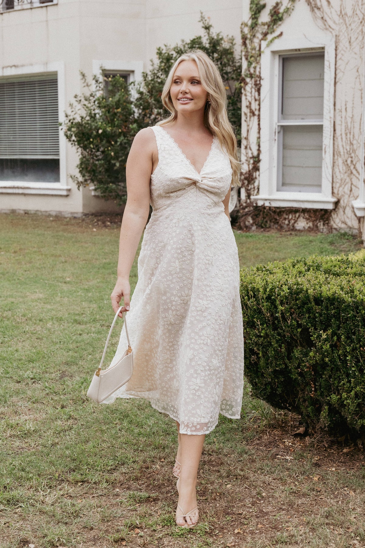 Louise Midi Dress - Cream