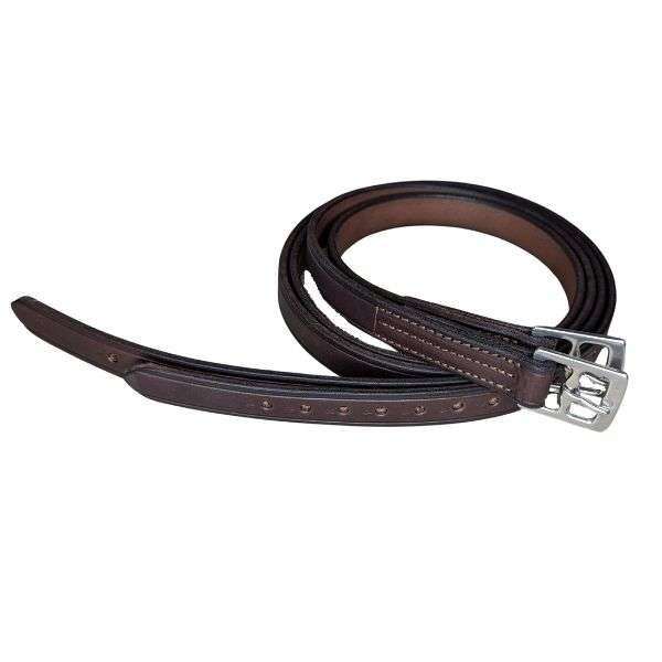 pro trainer half hole stirrup leathers