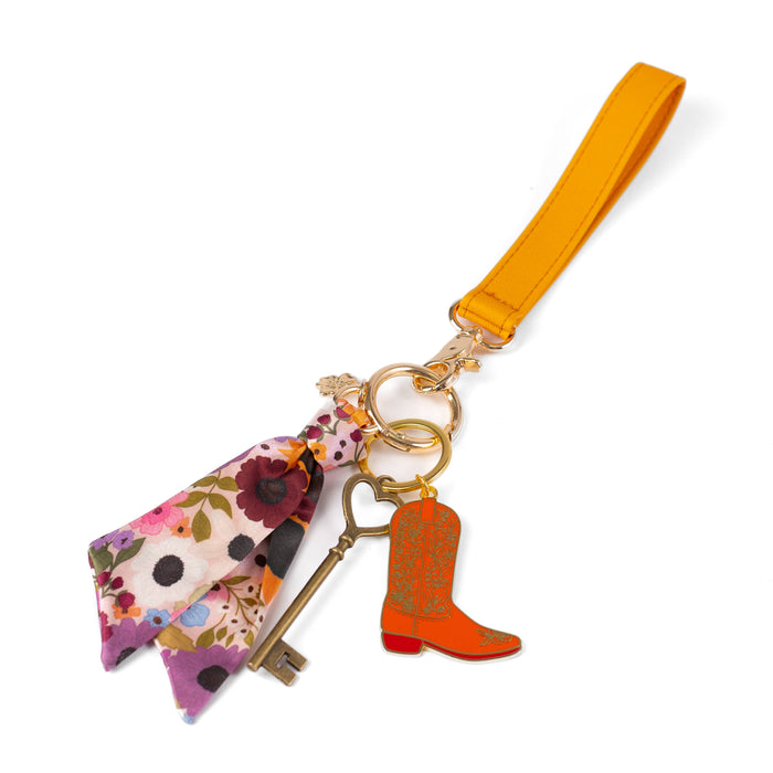 Rainbow Garden Satin Keychain