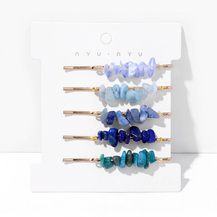 Stone Hair Clip Set