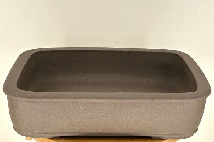 Tan Unglazed Ceramic Bonsai Pot - Rectangle -18.0 x 3.25 x 4.0