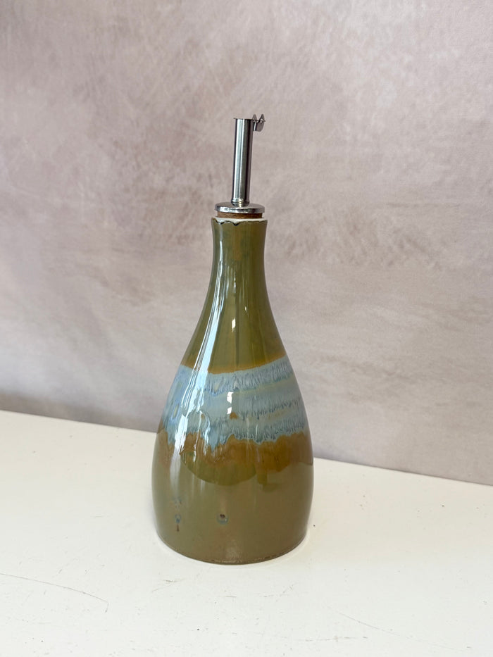 10 oz. Stoneware Oil Cruet - 3 Styles