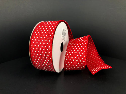 1.5" Red Microdot Ribbon Bolt