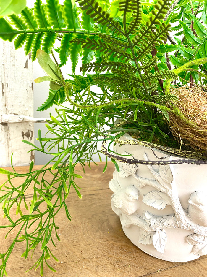 17" Nestled Greens Centerpiece