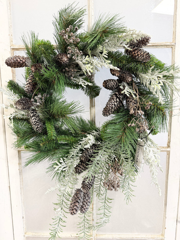 17" Winter Lodge Wreath