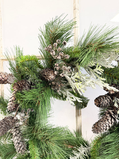 17" Winter Lodge Wreath
