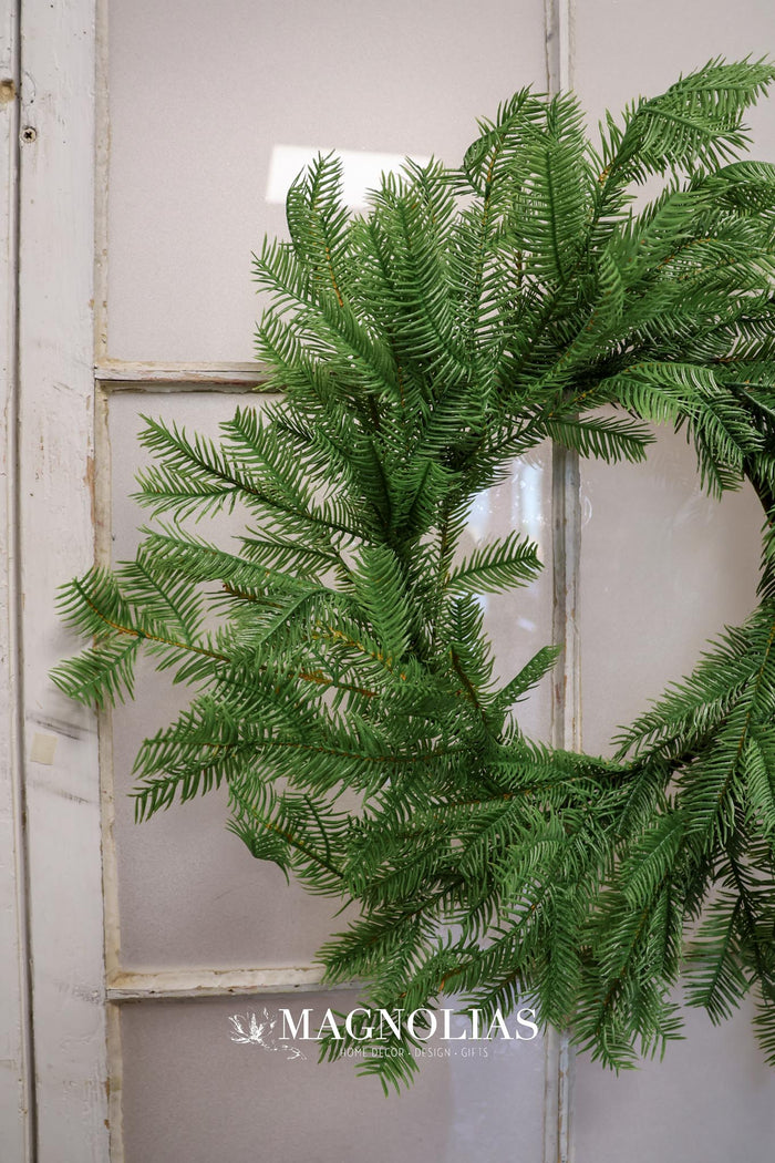 20" Winter Greens Pine Wreath