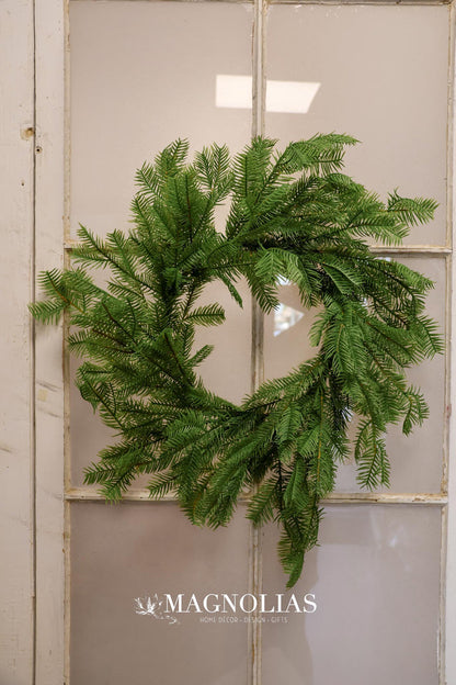 20" Winter Greens Pine Wreath