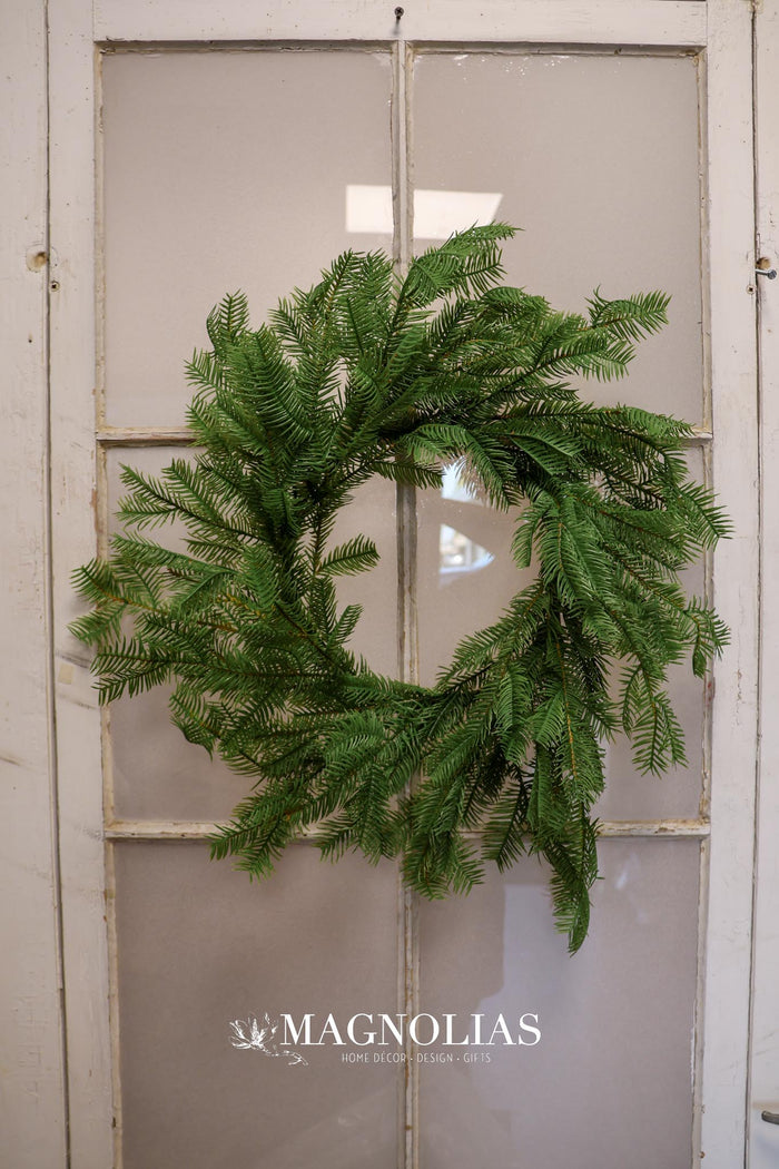 20" Winter Greens Pine Wreath