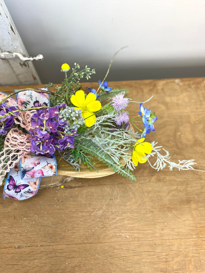22" Wildflower Whimsy Swag