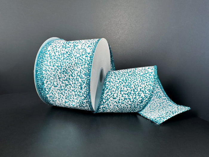 2.5" Turquoise Confetti Ribbon Bolt