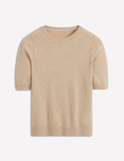 Eva Cashmere T-Shirt-Chinchilla Melange