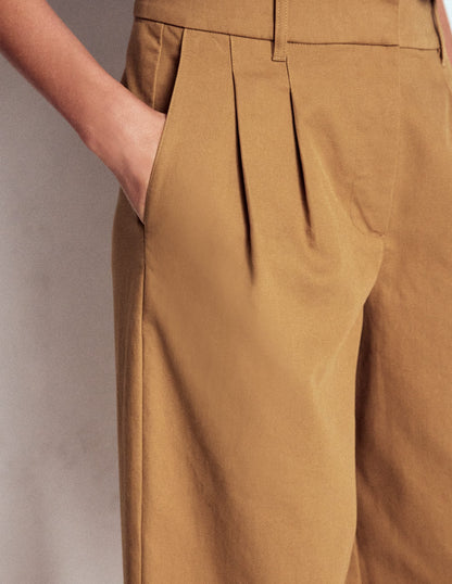 Bloomsbury Cotton Pants-Camel