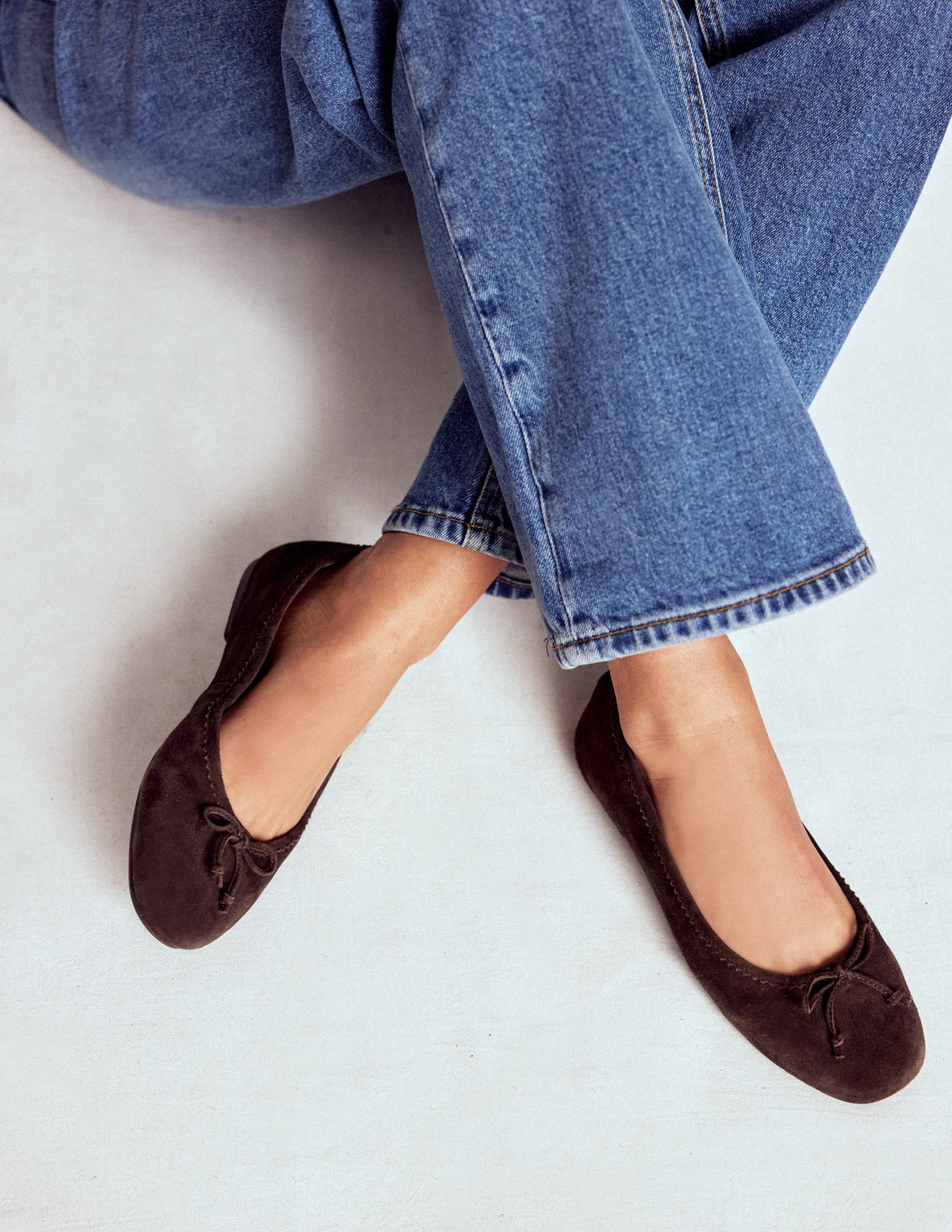 Kitty Flexi Sole Ballet Flats-Chocolate