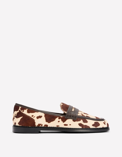 Nya Penny Loafers-Brown/Ivory