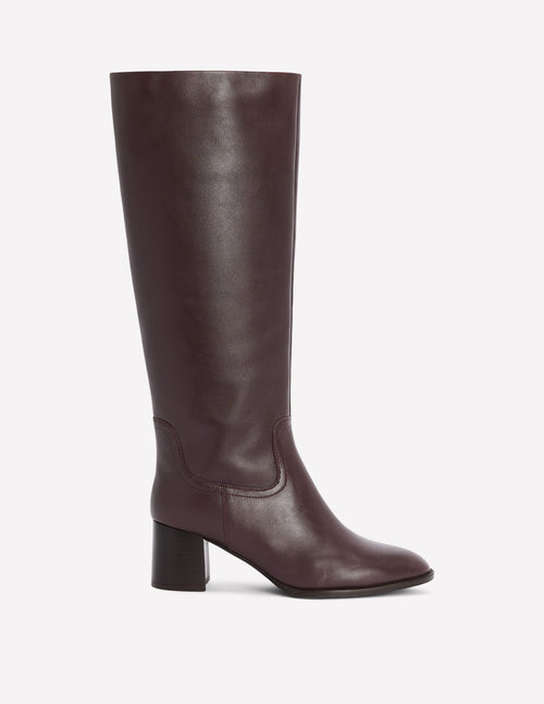 Skye Smart Knee Boots-Dark Cherry