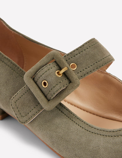 Vic Chisel Toe Mary Janes-Deep Olive