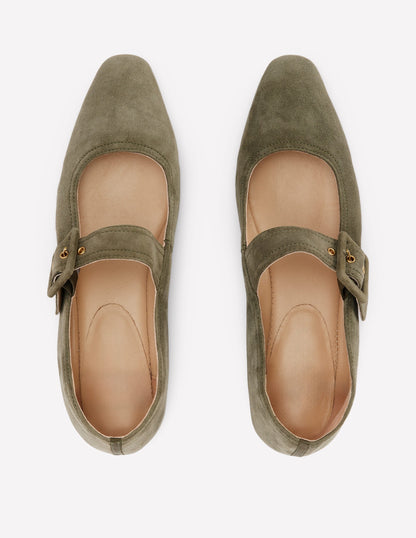 Vic Chisel Toe Mary Janes-Deep Olive