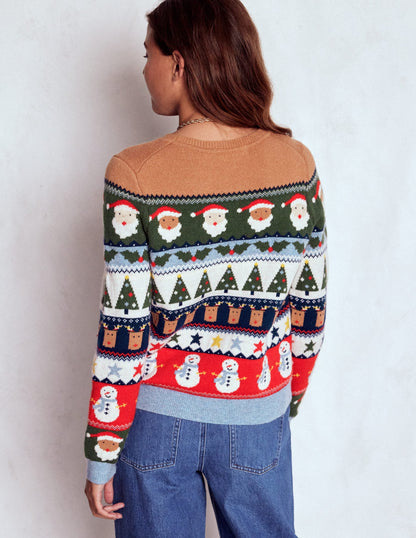Edie Fair Isle Sweater-Multi, Christmas Fair Isle