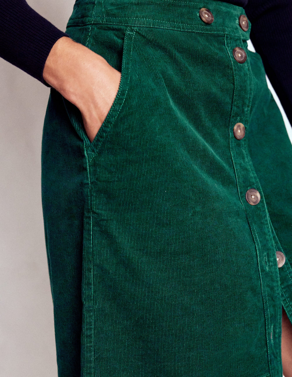 Cecelia Cord Skirt-Emerald Night