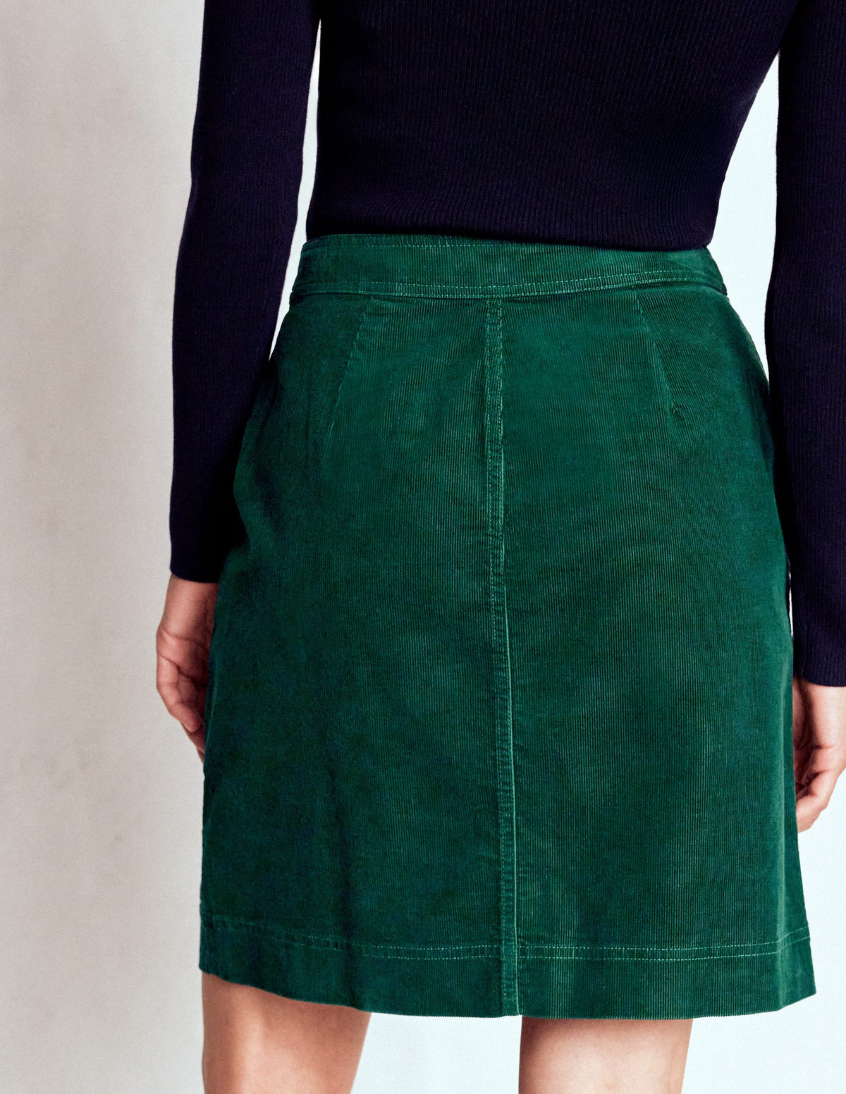 Cecelia Cord Skirt-Emerald Night