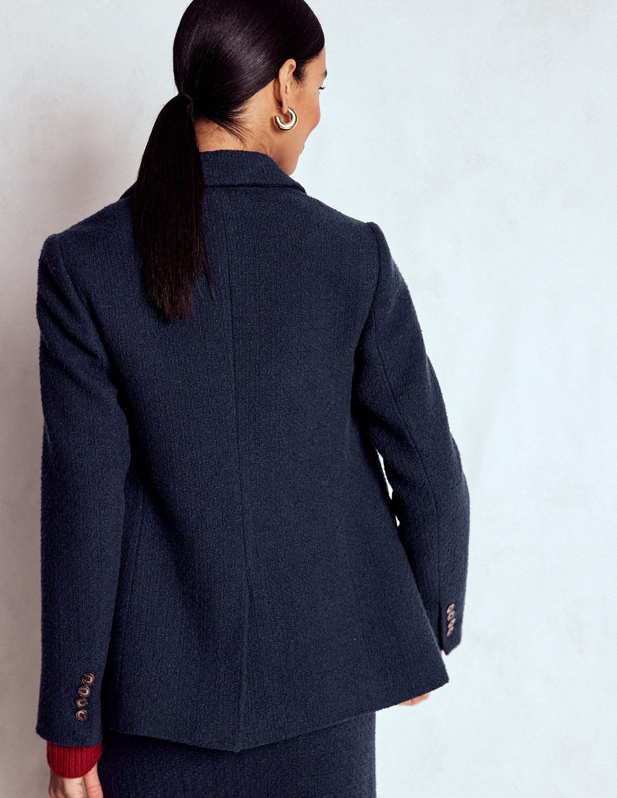Stamford Texture Blazer-Navy Texture