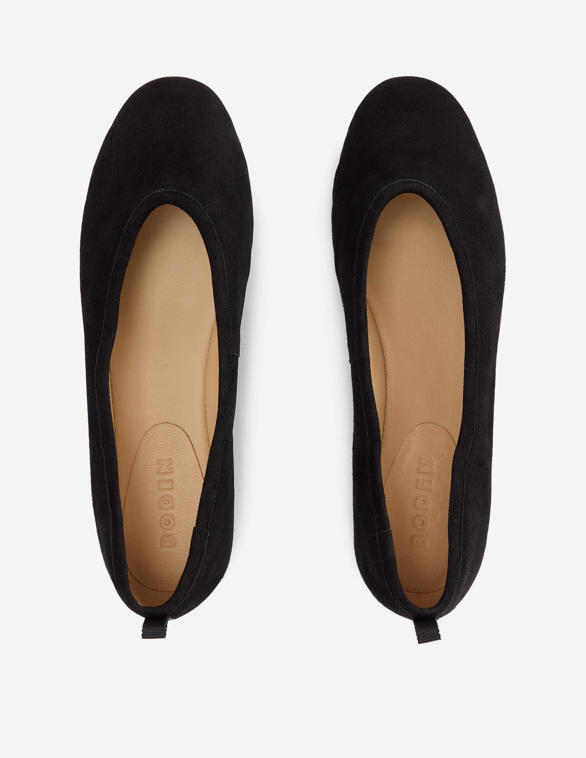 High Cut Ballet Flats-Black