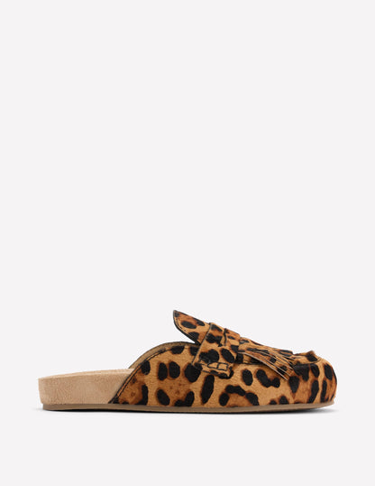Etta Ghillie Mule Clogs-Classic Leopard