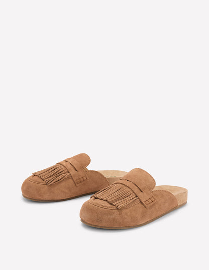 Etta Ghillie Mule Clogs-Tan