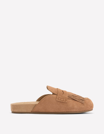 Etta Ghillie Mule Clogs-Tan