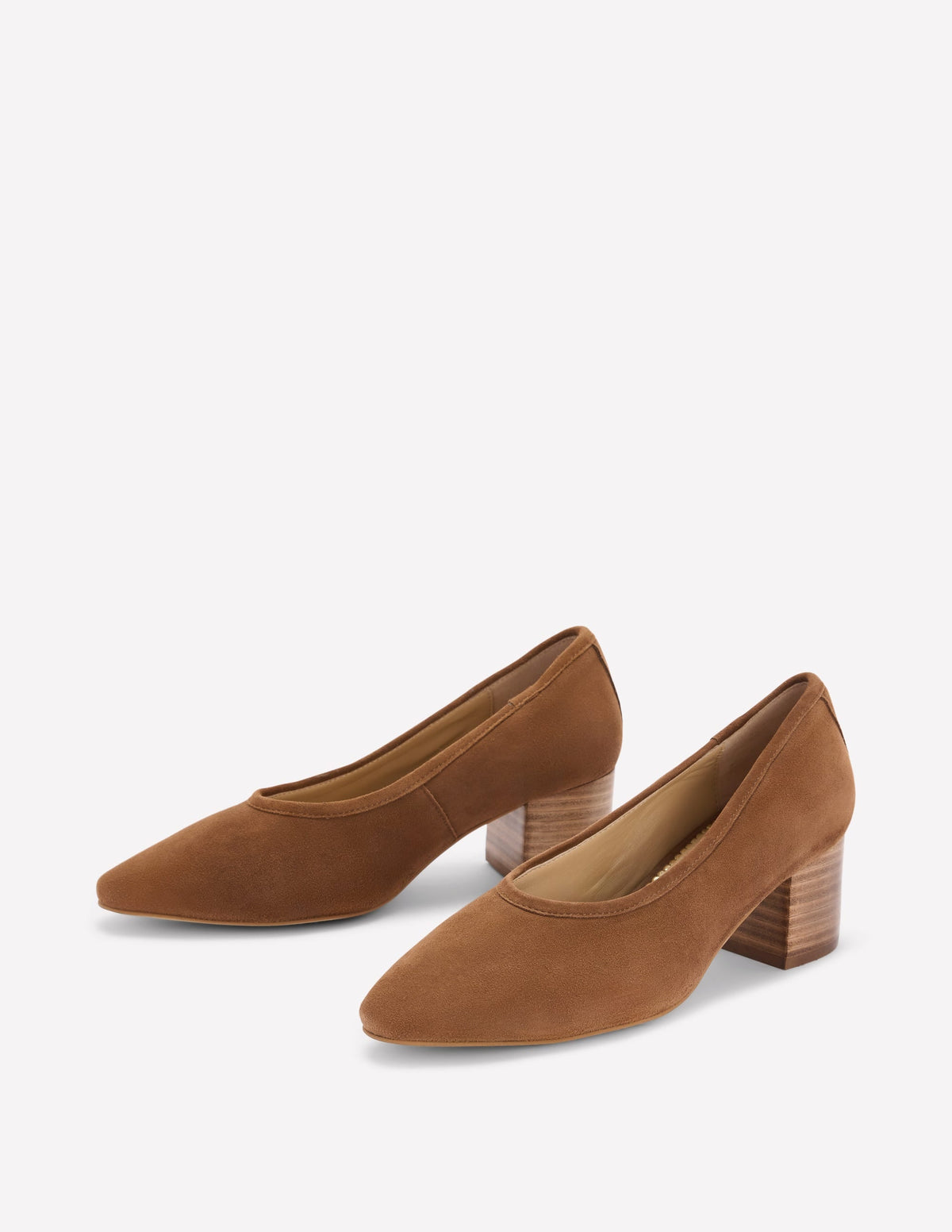 Closed Back Block Heel-Raw Umber