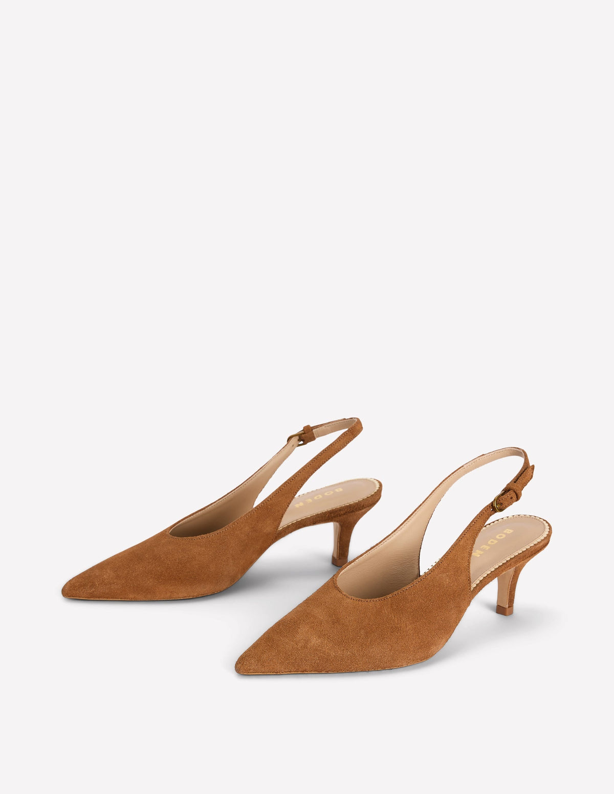 High Cut Slingback Court-Tan