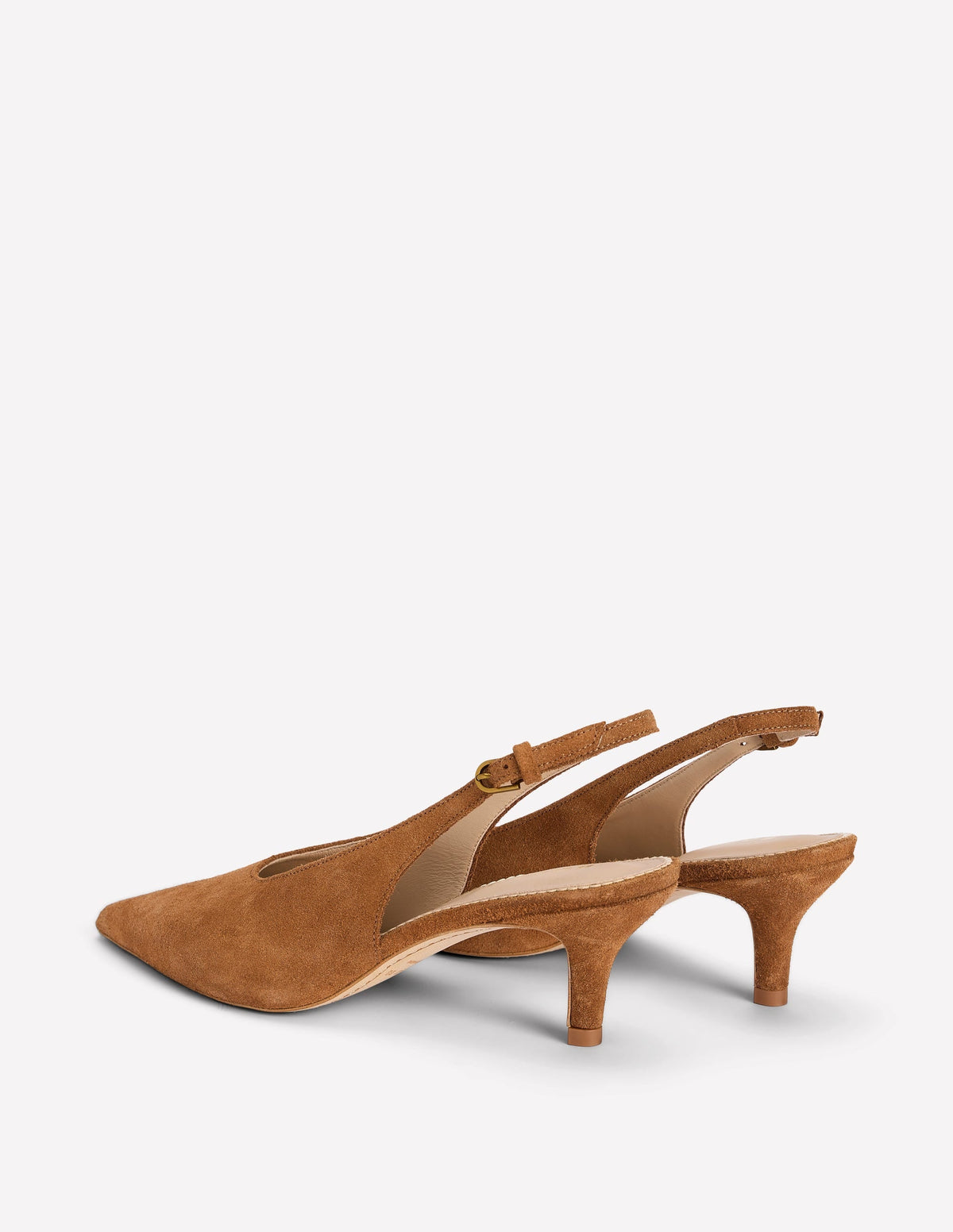 High Cut Slingback Court-Tan