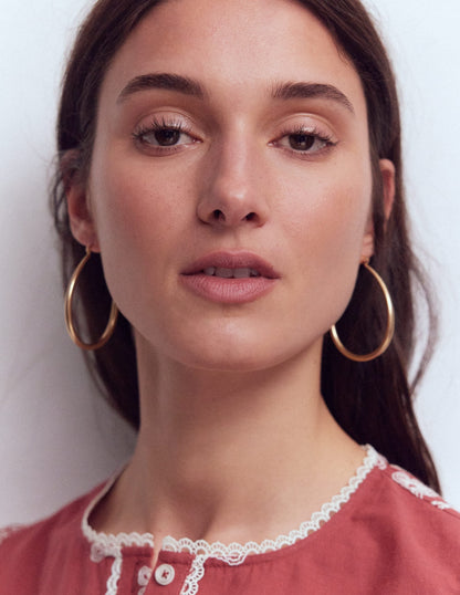 Large Metal Hoops-Gold Colour