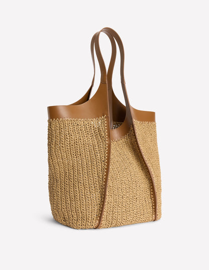 Straw Tote-Natural Raffia
