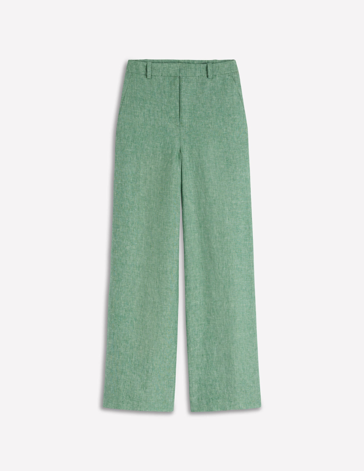 Belgravia Linen Pants-Aloe Green Chambray