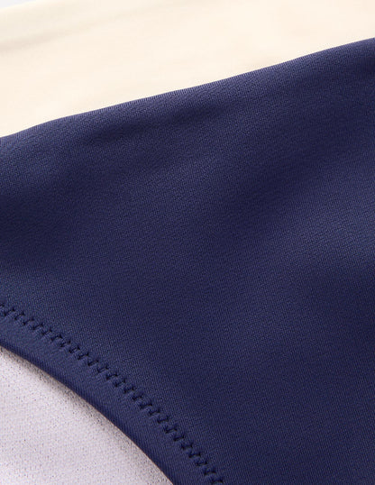 Campania Bikini Bottoms-Navy, Ivory Colourblock